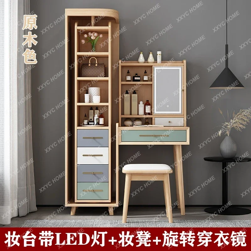 JYAX3 S Classic Luxury Vanity Table Simple Modern Bedroom Makeup Vanity Table Storage  Coiffeuse De Chambre Home Furniture