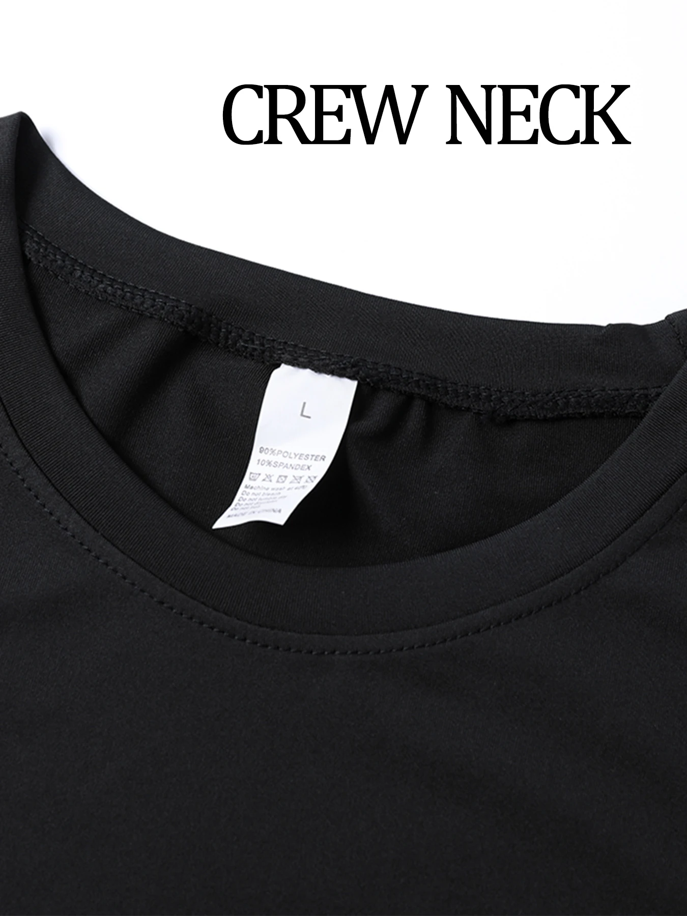 Herren-Kompressions-T-Shirt mit hoher Elastizität, schnelltrocknend, trendig bedruckt, Rundhalsausschnitt, Kurzarm, für Lauf- und Fitnesstraining. – Detail 1