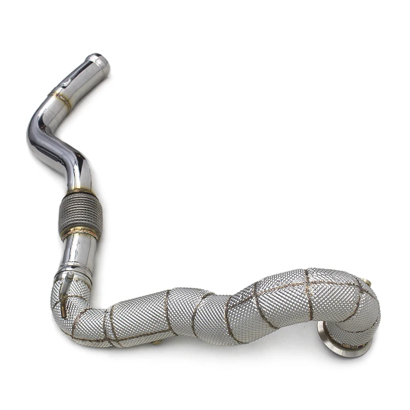 

Auto Free Flow Exhaust Downpipe RST For Mercedes-Benz A45/CLA45 AMG 2.0T W117 2014-2023 Heat Shield 2.0T Turbo Exhaust Pipe