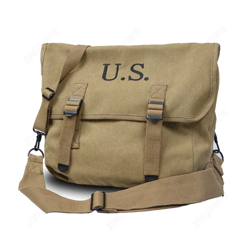 Replica of The WWII U.S. Army M36 Rucksack, M1936 Backpack/Shoulder Bag, Outdoor Shoulder Bag, Khaki