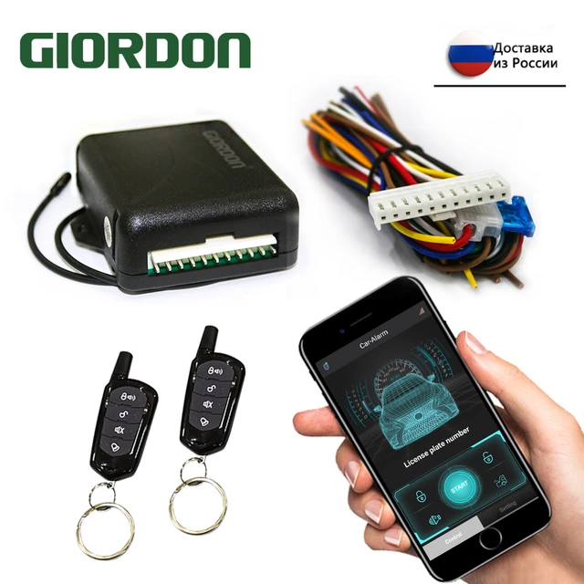 GIORDON Universal 12V Car Alarm Systems Auto Remote Central Kit Door Lock  Keyless Entry System Central Locking With Remote Contr - AliExpress