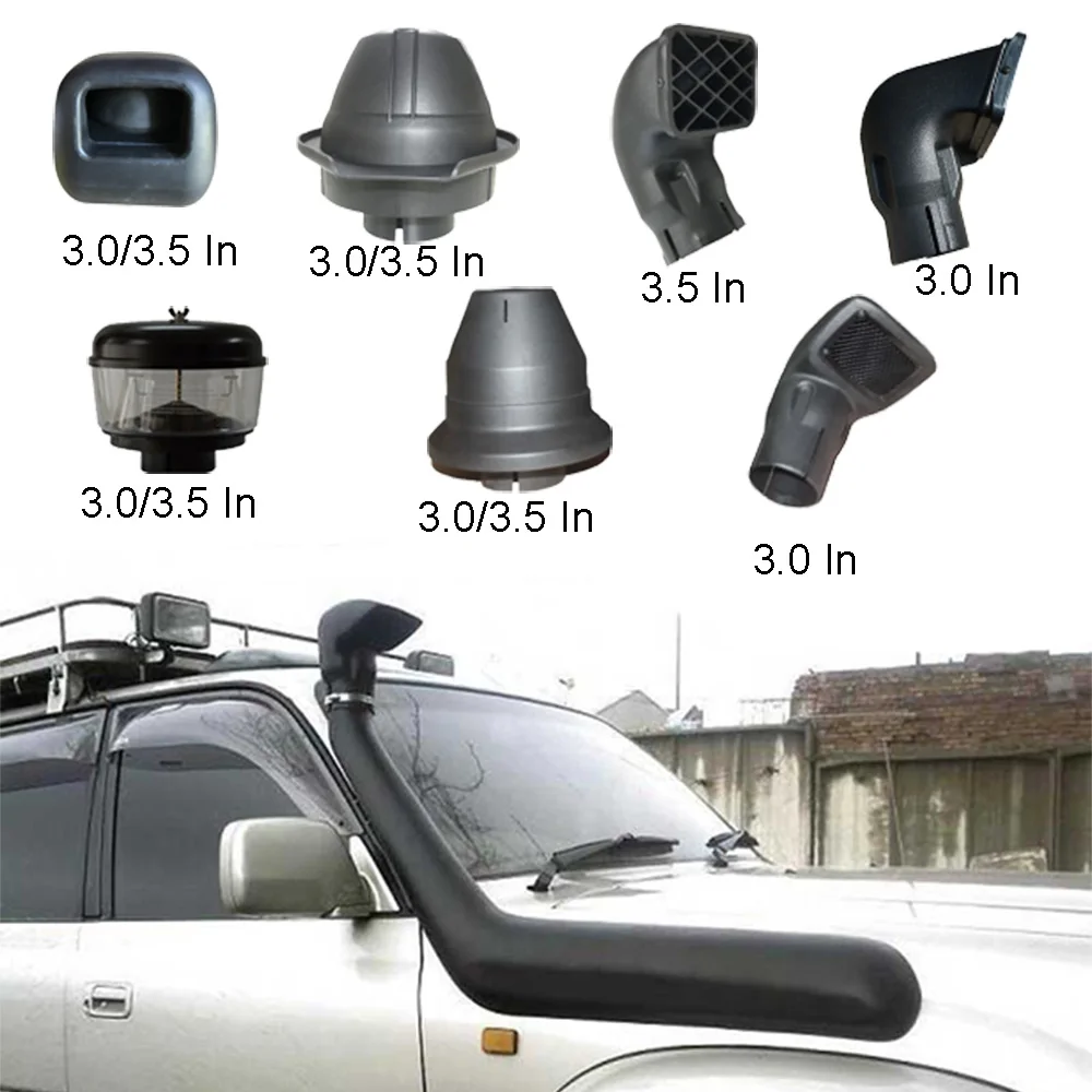 Snorkel Kit Head 3.0/3.5 Inch Car Universal Snorkel Head Air Ram Square Mushroom Head Car Accessories