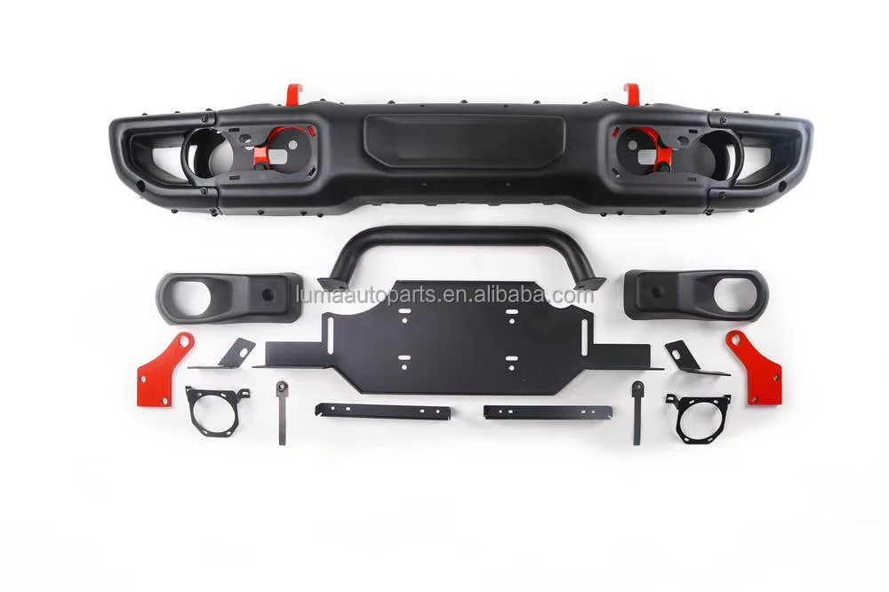 For 4x4 Car Offroad Accessories Car 10th Anniversary Steel Aluminum Front Bumper for Jeep Wrangler JL 2018+ Gladiator JT