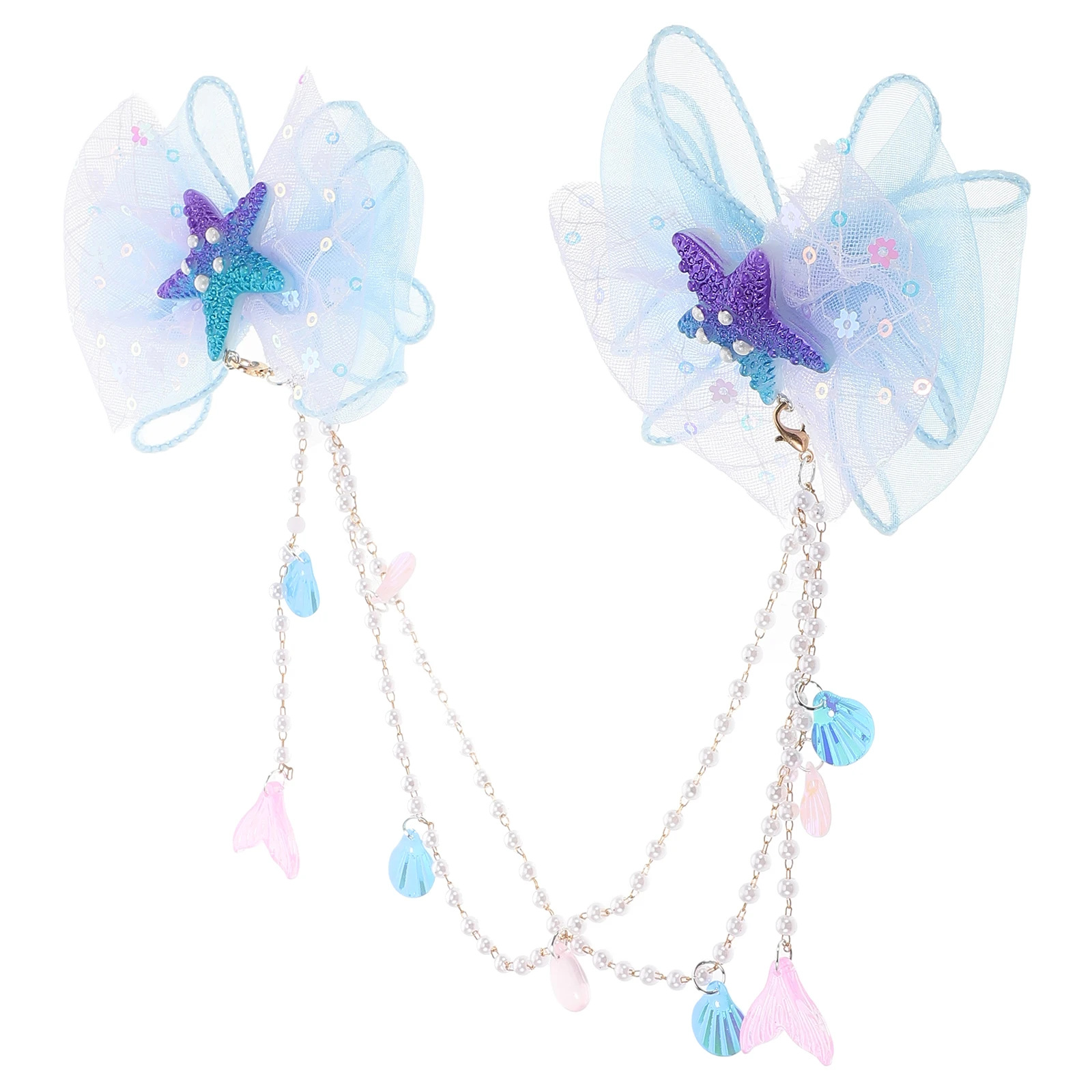 

Mermaid Hair Girls Crown Headb Beach Clips Seashell Design Comfortable Fit Colorful Ocean Hair Accessories Ocean Theme