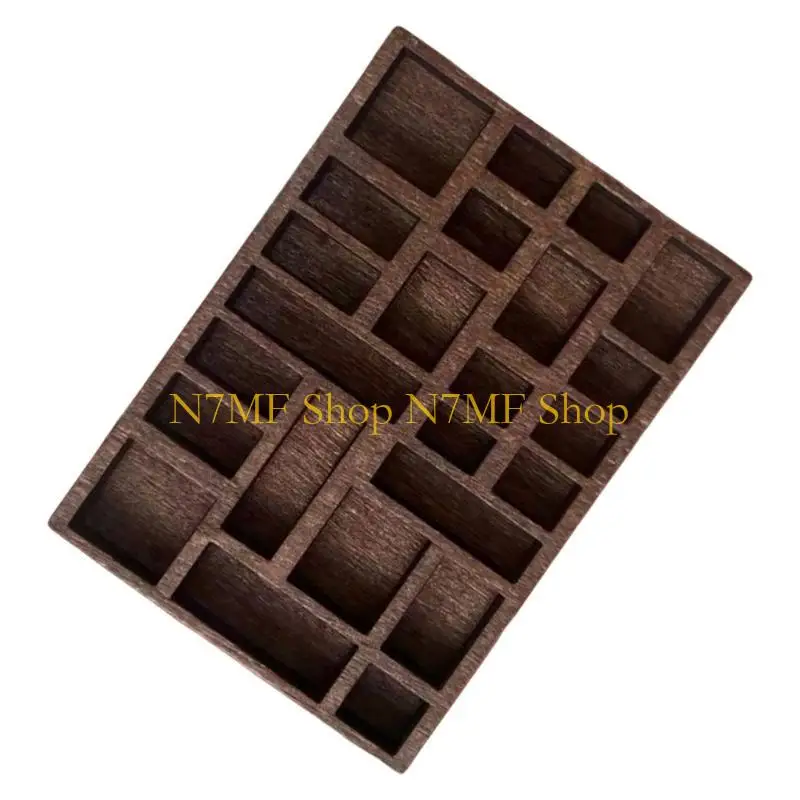 

N7MF портативный хрустальный ящик небольшой деревянный органайзер для ювелирных изделий для элегантного украшения дома