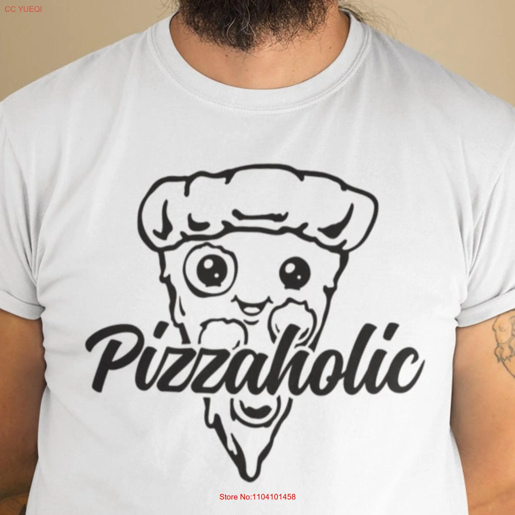 Pizzaholic T Shirt Pizza Lover Maker Funny Xmas For long or short sleeves