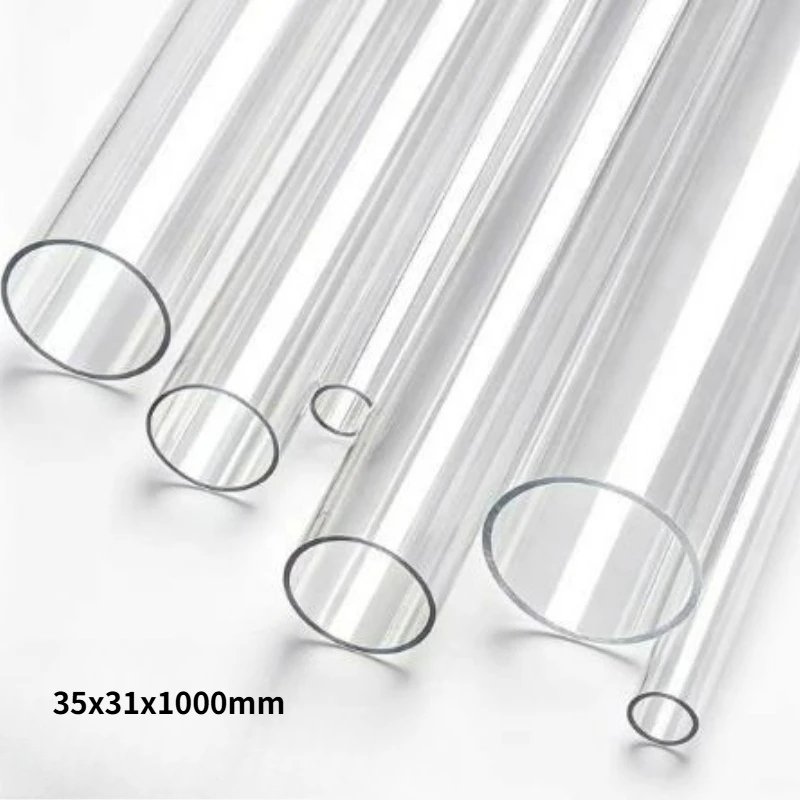 1pcs PC Tube OD 35x31mm Polycarbonate Transparent Pipe Hard Plastic High Temperature Resistant Not Fragile Thin Thick Walls