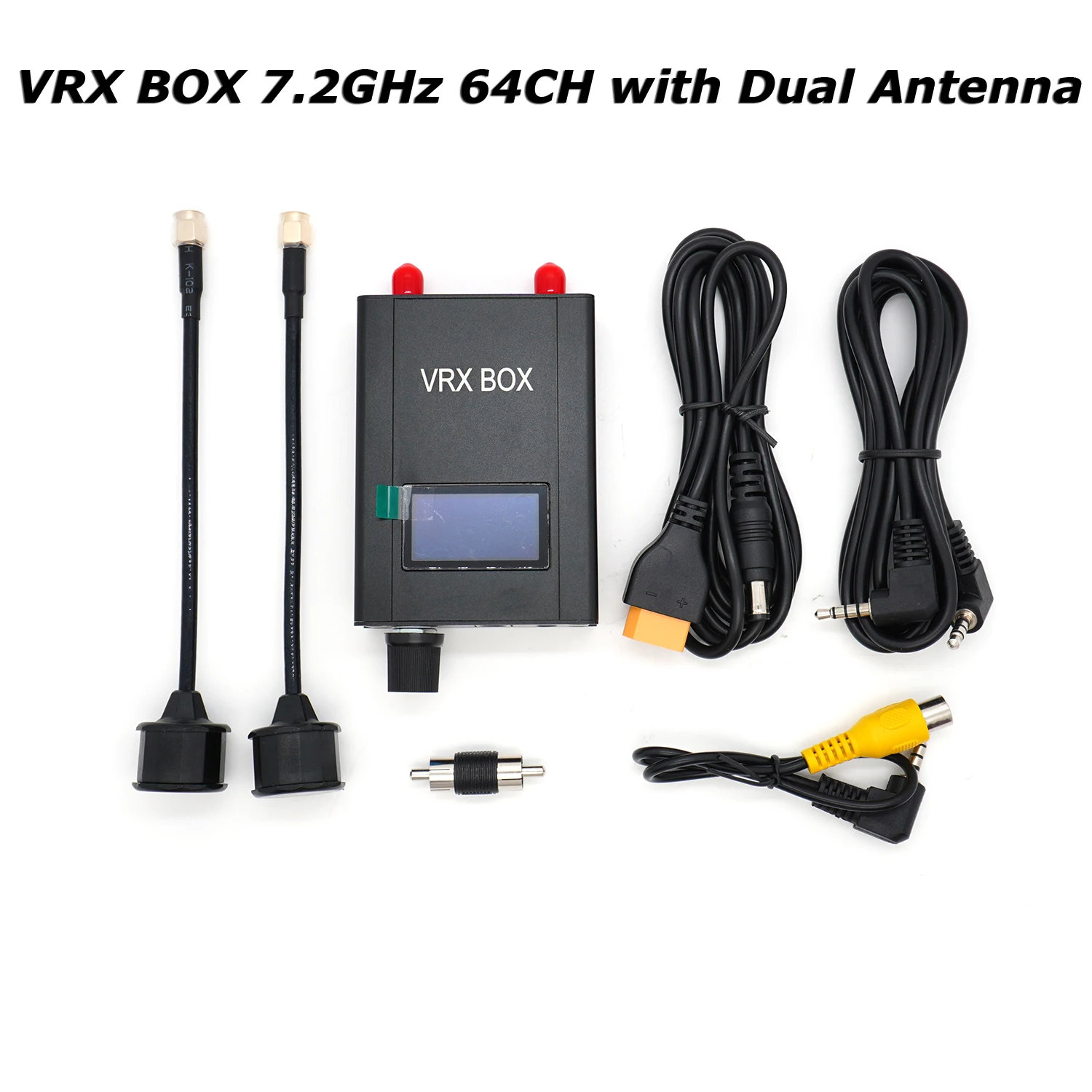 YSIDO VTX 7.2Ghz 3W 5W 7W 64CH 6110MHz-7210MHz FPV VTX with Dual Antenna for RC FPV Long Range Drone Video Receiver 7.2G VRX Box