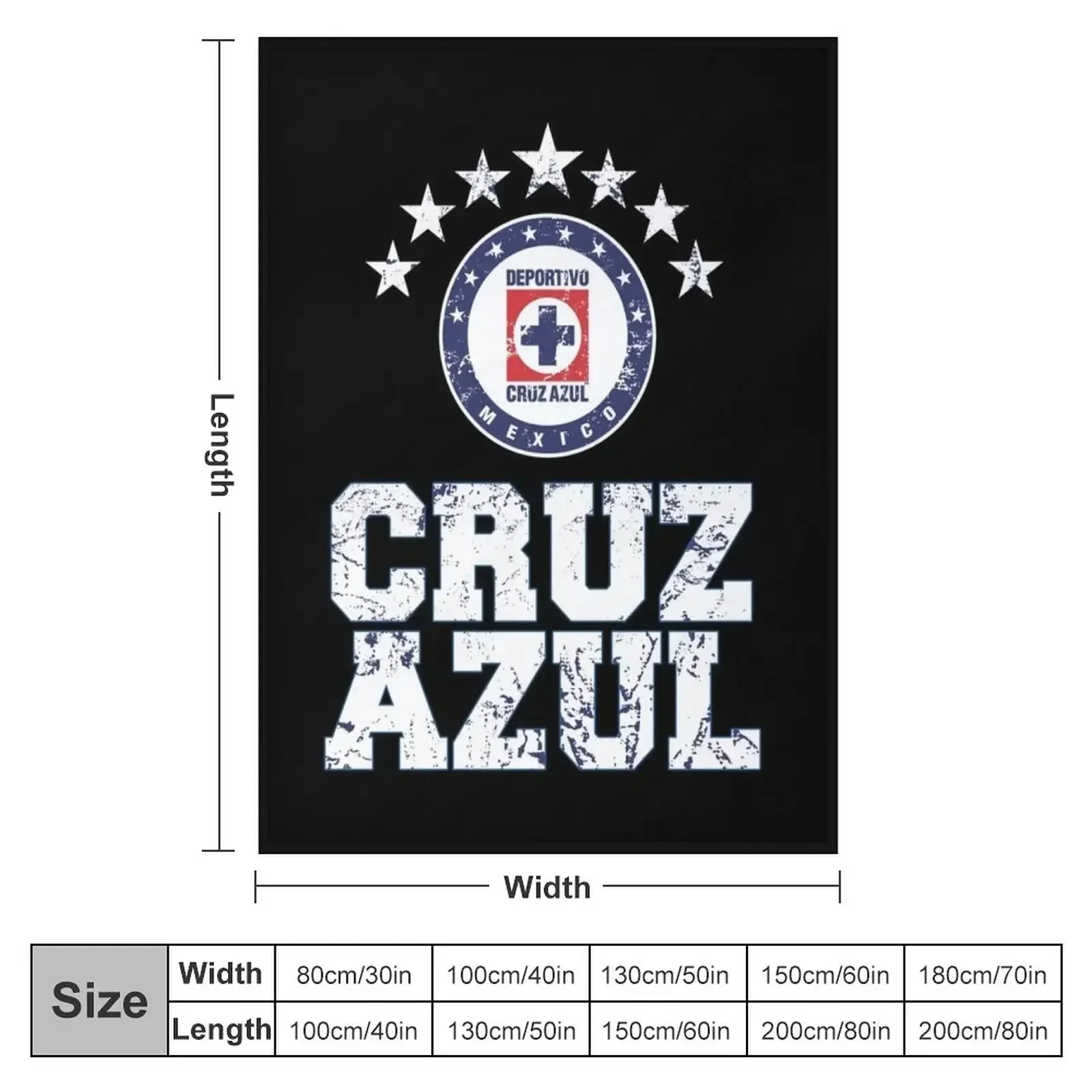 Cruz Azul Mexican Soccer Team Family Gift Throw Blanket Bed linens funny gift Blankets