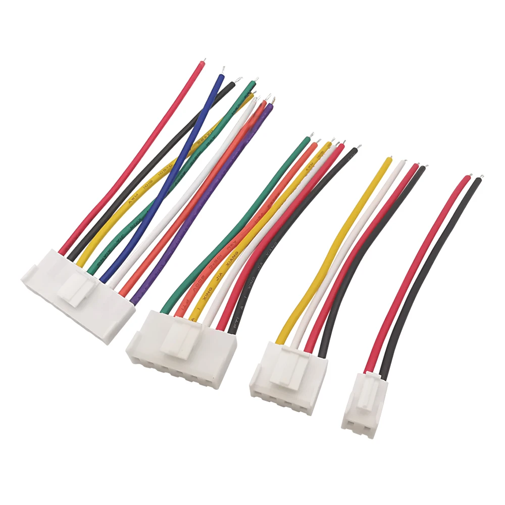 5Pcs JST VH3.96 Female Housing Plug Cable Connector 2/3/4/5/6/8/10 Pin VH 3.96mm Single Head Wires Cable 22AWG Lenght 10/20/30CM