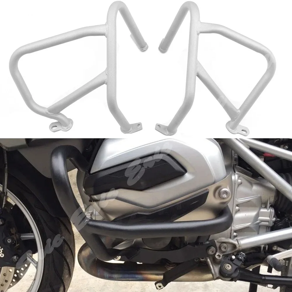 New Motorcycle Upper Front Engine Guard Crash Bar Protection For BMW R1200R 2015 2016 2017 Silver