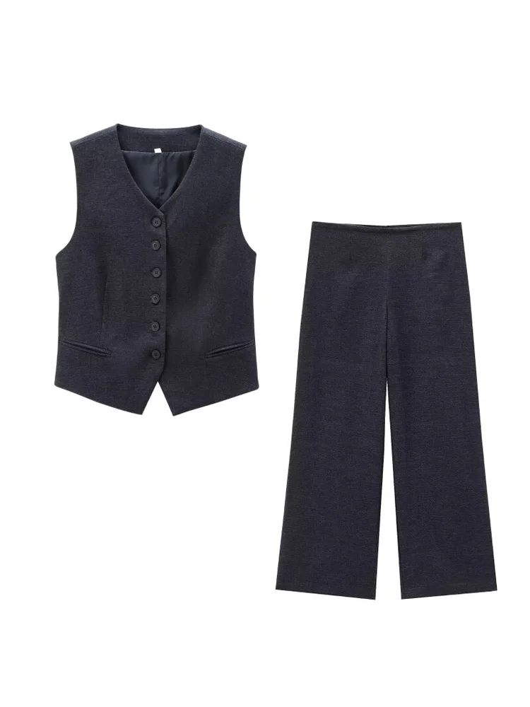 Women Summer Solid 2-Pieces Sets 2024 Casual Linen Vests Coats and Trousers Female Elegant Street Two Suits Clothing