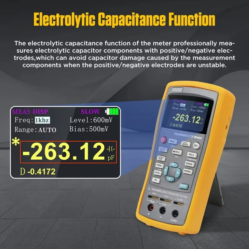 Imagem -02 - Handheld Lcr Digital Ponte Capacitância Indutância Resistência Tester Profissional Multi Contínuo Ajustável Medidor