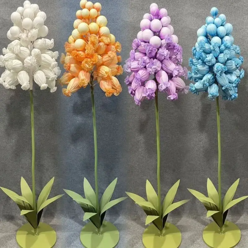 New decorative wedding stage hyacinth layout simulation foam wedding big flower paper flower wedding supplies