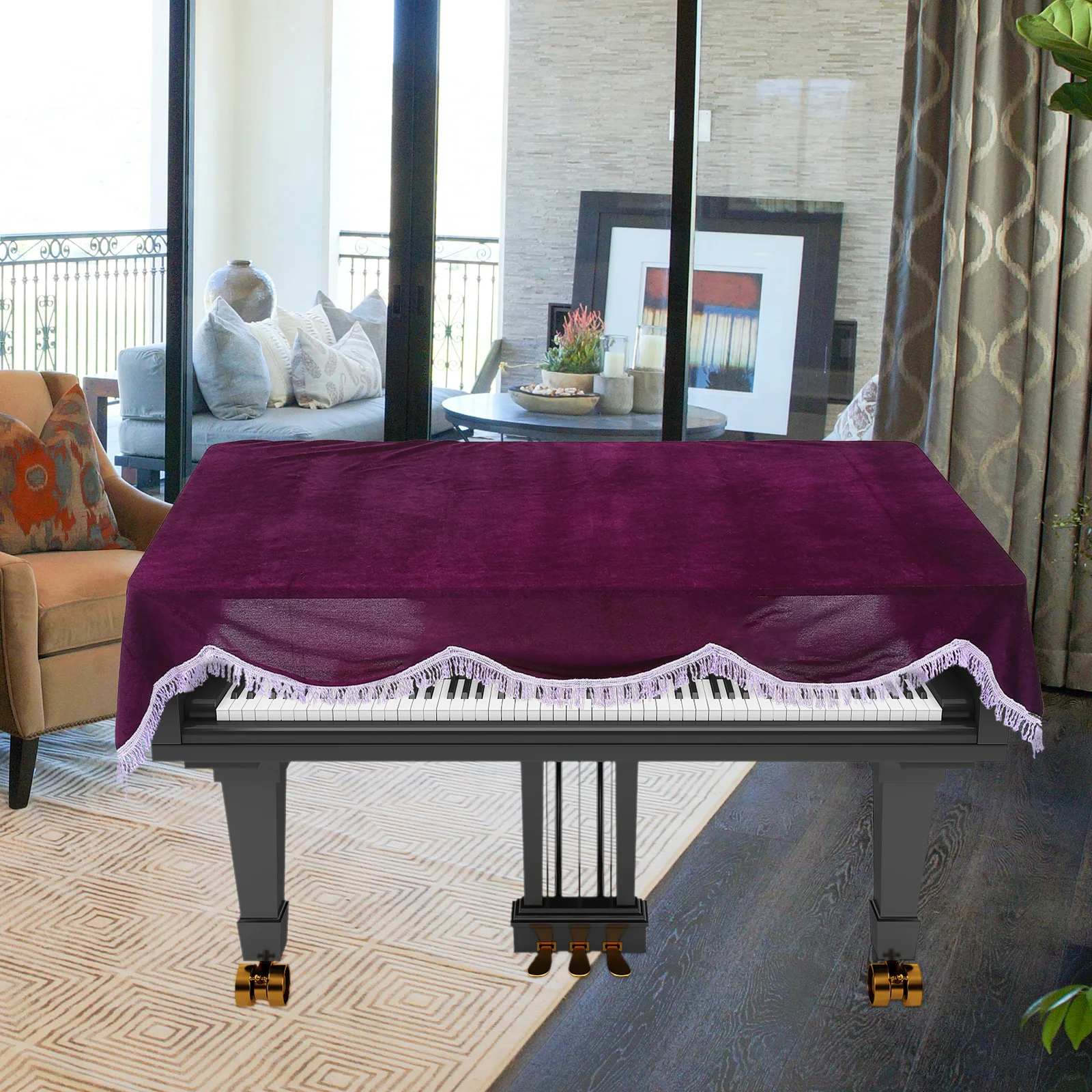 

Piano Electric Cover Electronic Accessory Keyboard Dust Covers Protectors Simple Protective Cloth for Purple Chic