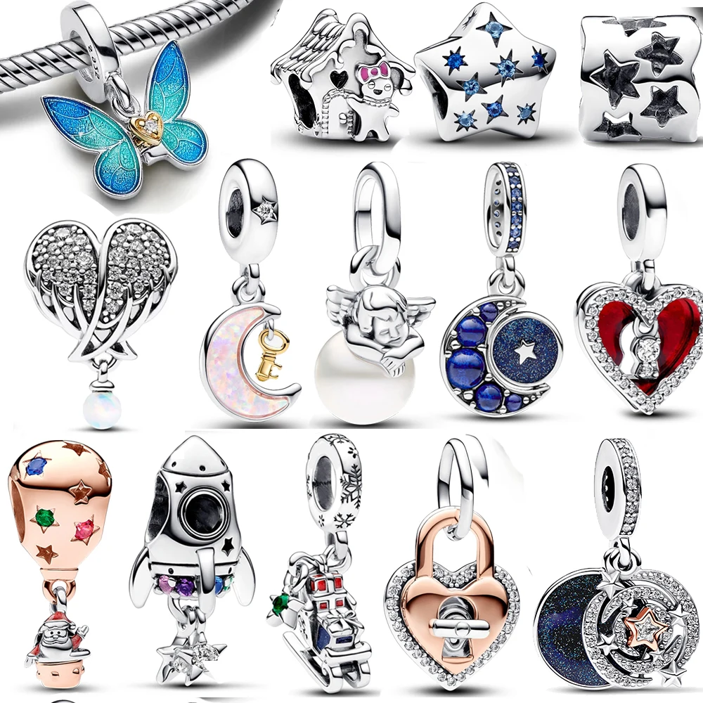 New 2024 Airplane Hot Air Balloon Charm 925 silver jewelry Charms Beads Suitable For 925 Original Bracelet beads jewelry