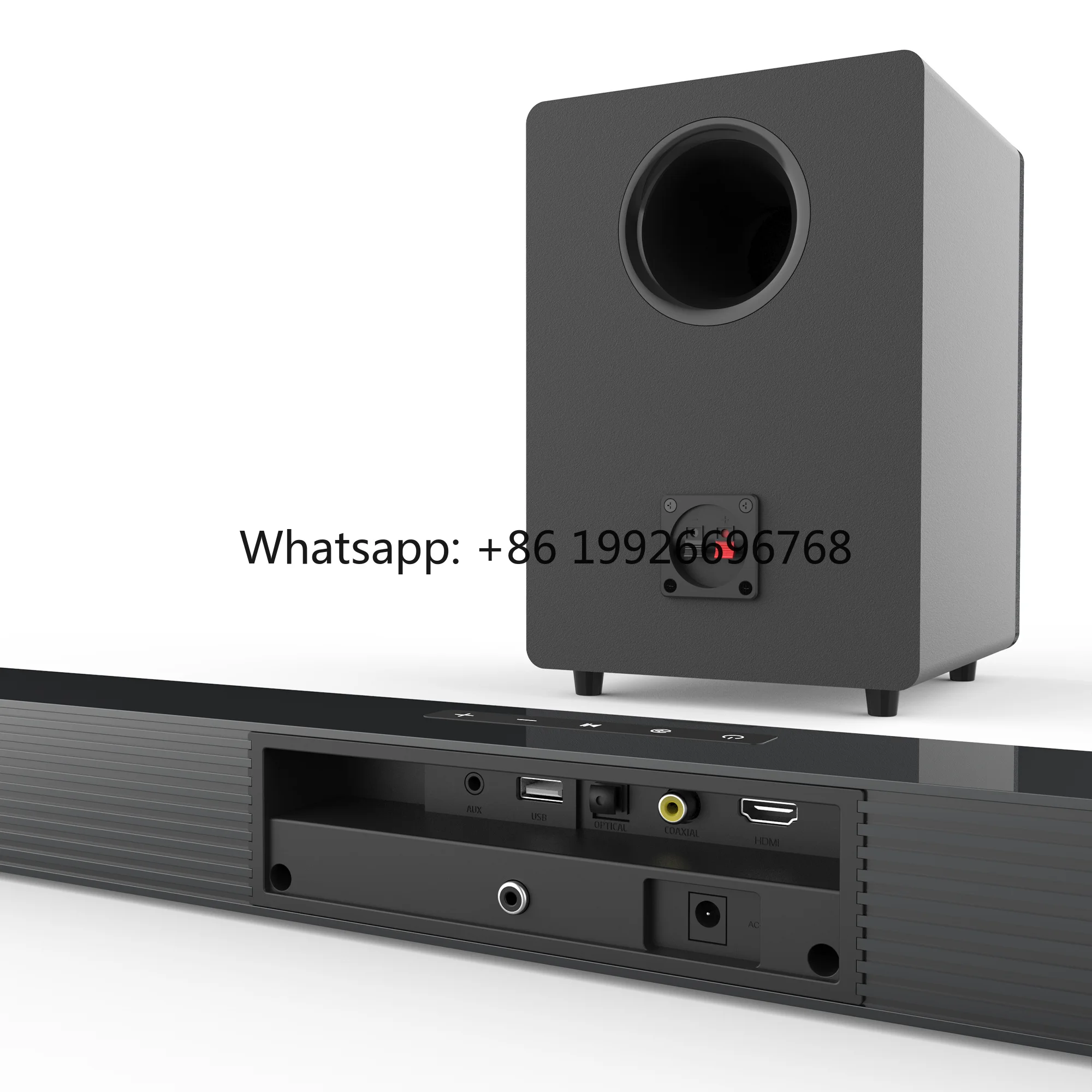 BS-18E Home Horizontal Theater System LCD TV Soundbar Subwoofer Box Aux/USB/Optical/Coaxial/RCA Durable Plastic Soundbar Pc