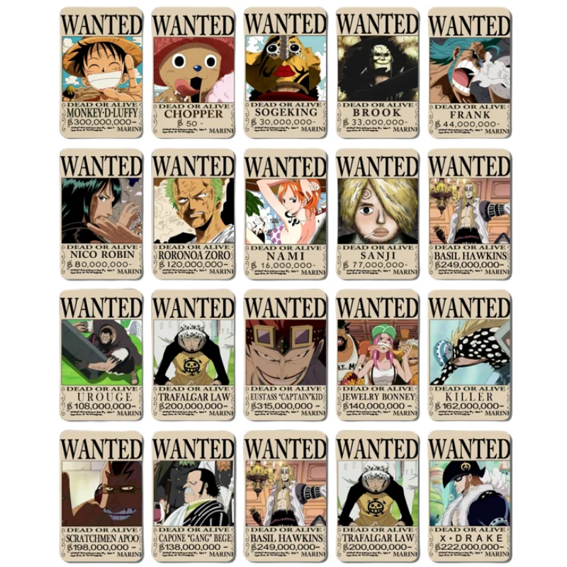 10Pcs/Set ONE PIECE Cards Sticker Monkey D Luffy Roronoa Zoro Anime Game High Definition Waterproof Frosted Crystal Sticker Toys