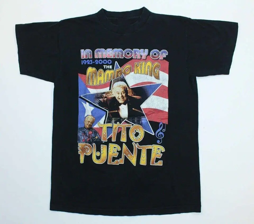 New IN MEMORY OF TITO PUENTE MAMBO KING Shirt Black Unisex S-2XL