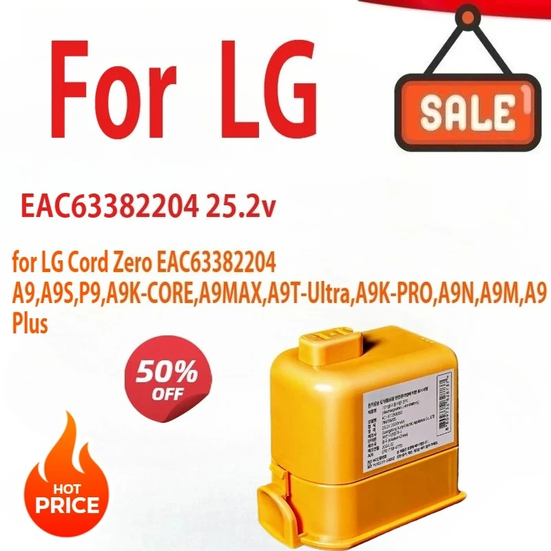 

For LG Cord Zero EAC63382204 A9,A9S,P9,A9K-CORE,A9MAX,A9T-Ultra,A9K-PRO,A9N,A9M,A9 Plus Replacement Battery