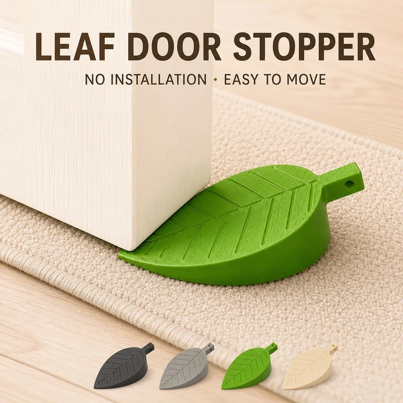 Leaf Shaped Door Stopper Portable Door Wedge Floor Door Holder For Home Office Bedroom Colorful Home Accessory