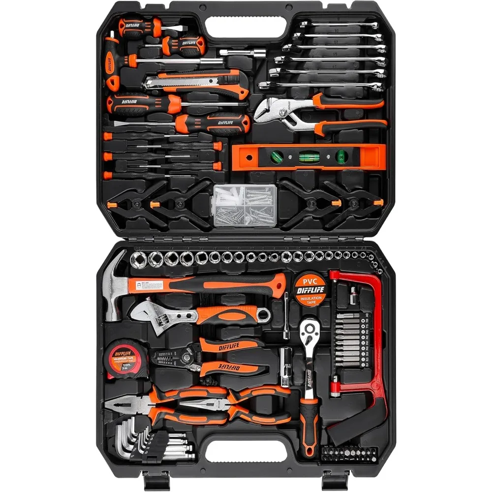 공구 세트 240피스 소켓 렌치 자동차 수리 공구 조합 패키지 혼합 공구 세트 플라스틱 공구함 포함