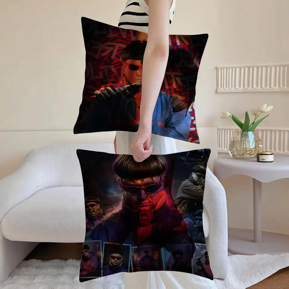 Indie Pop Rap Singer O-Oliver Tree Cushion Cover Anti-dustmite Pillowcase Invisible zipper silky short plush Sofa cushion cover