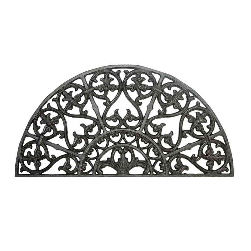 Sungmor cast iron semicircular door tread outdoor non-slip rubbing land pad pastoral style retro pastoral ornament crafts