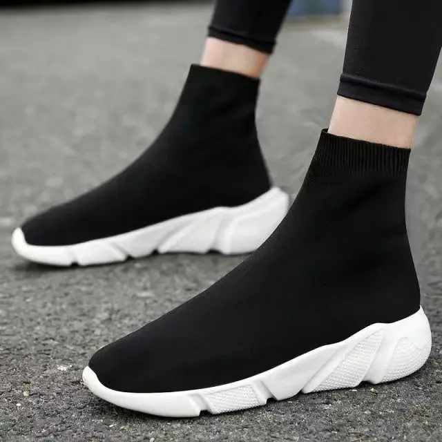 New Socks Running Shoes Women's Sneakers Sports Shoes for Women Man Breathable Casual Elasticity Platform Vulcanize Ankle Boots