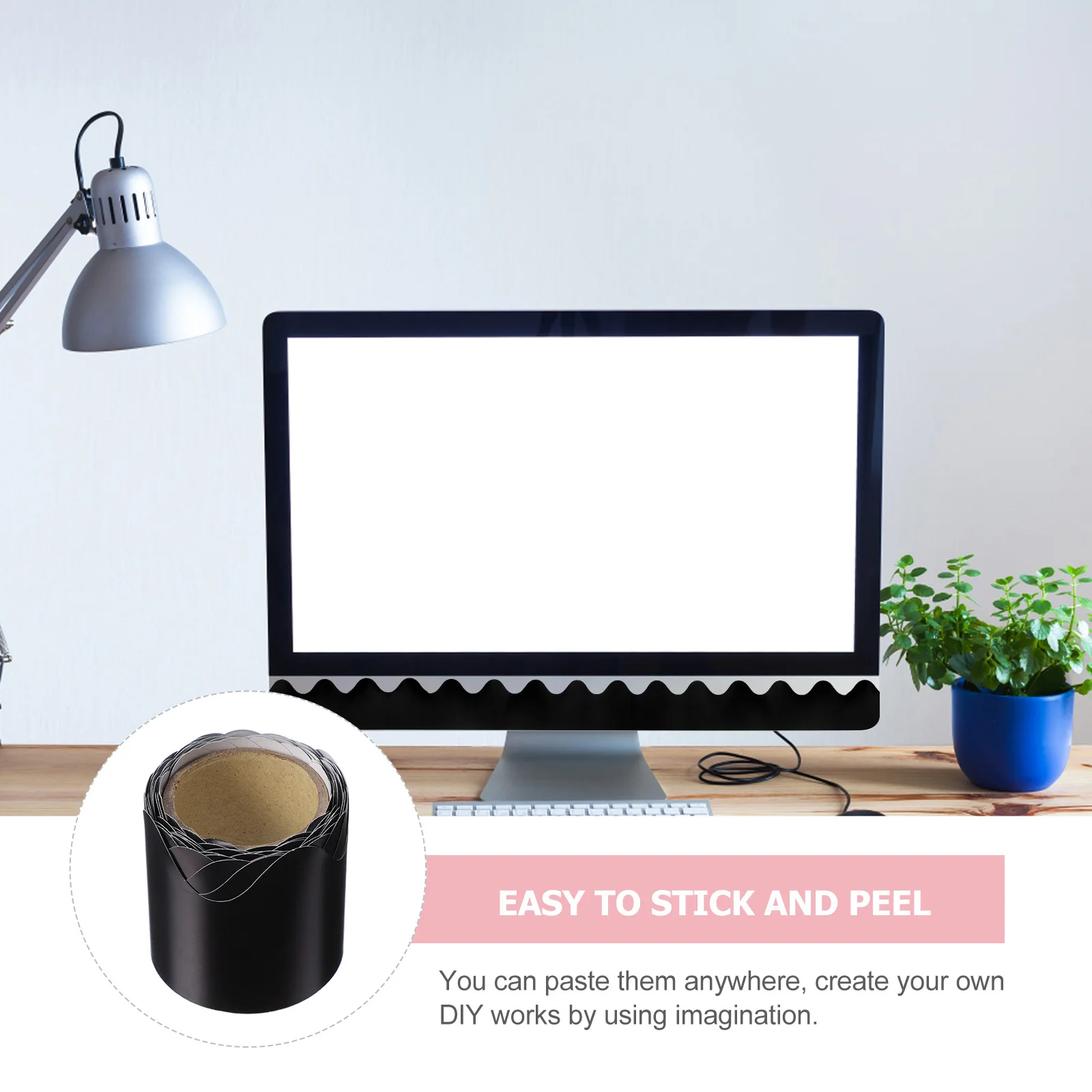 

5M Chalkboard Border Paper Roll Blackboard Trim Waterproof Classroom Decoration Bulletin Board Accessory Wall Door Window