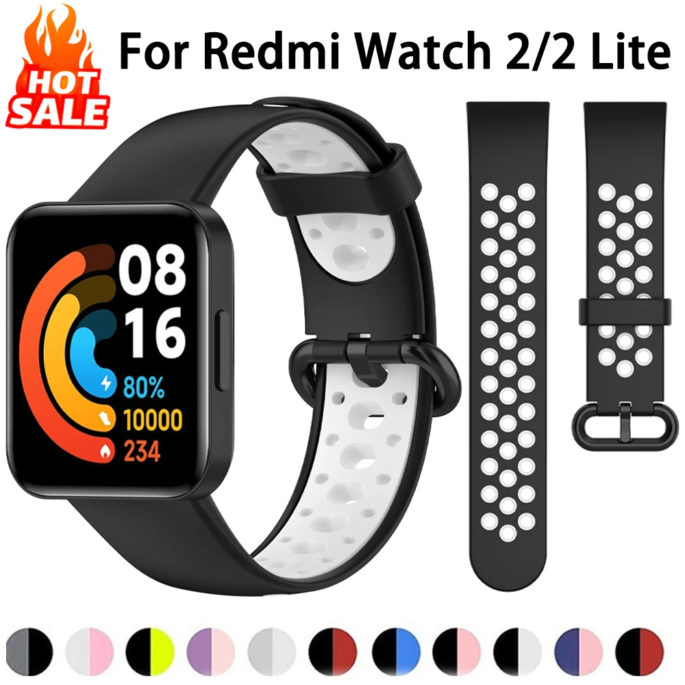 Correa de silicona para Redmi Watch 2/Mi Watch Lite 2/Xiaomi Poco Watch, Correa deportiva de repuesto, pulsera Redmi Watch 2 Lite