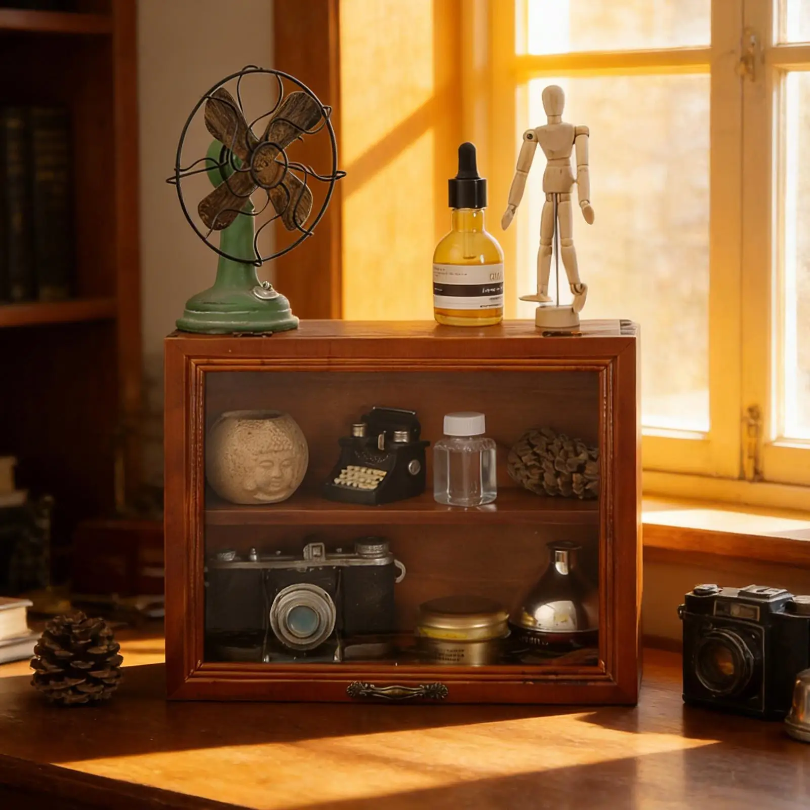 

Figurine Display Case Table Centerpiece Toy Showcase Cabinet Doll Model Organizer for Small Objects Model Dolls Action Figure