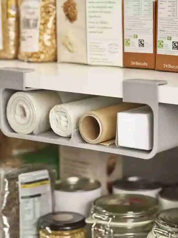 

Joseph Joseph Kitchen Storage Rack Wall Mounted Partition Aluminum Foil Preservation Film Organizer No Drilling Required