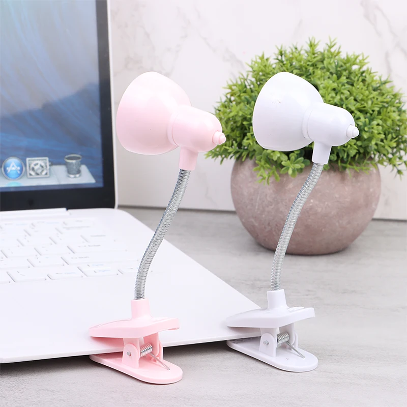 1Pc Mini LED Clamp Reading Lamp Night Lights Read Bedside For Bedroom Study Clip Design Home Portable Book Clip Lamp