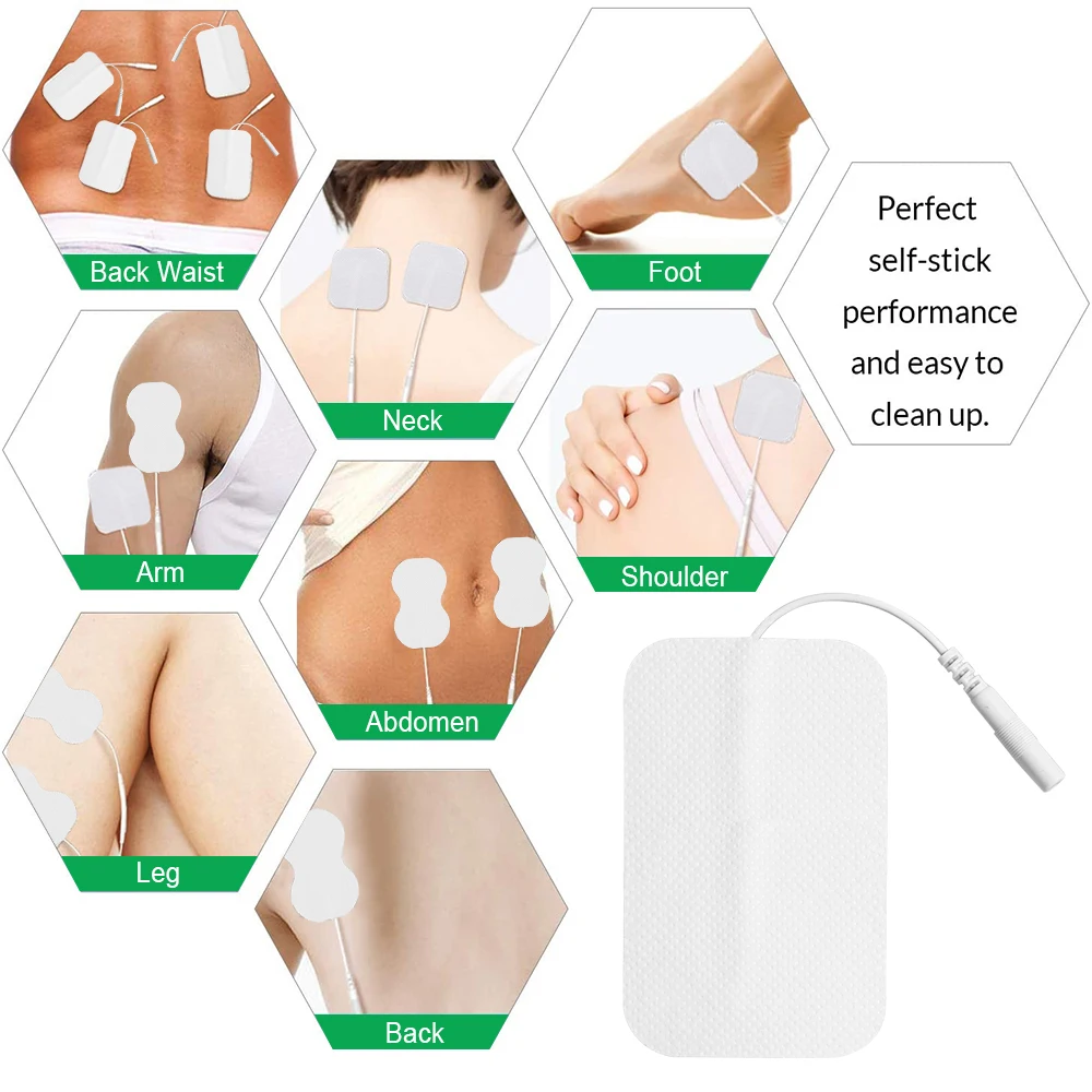 20/30/50/100P TENS Electrode Pads Gel Patch For Electrodes Acupuncture Massager Nerve EMS Muscle Stimulator Electrode Stickers