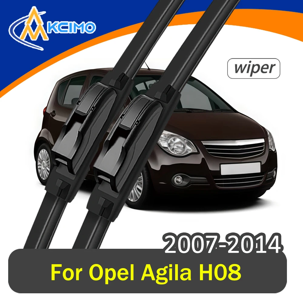 Windshield Wiper Blade Set Replacement For Opel Agila H08 2007-2014 Front Pair Wipers All Weather​ Rubber Easy Installation​