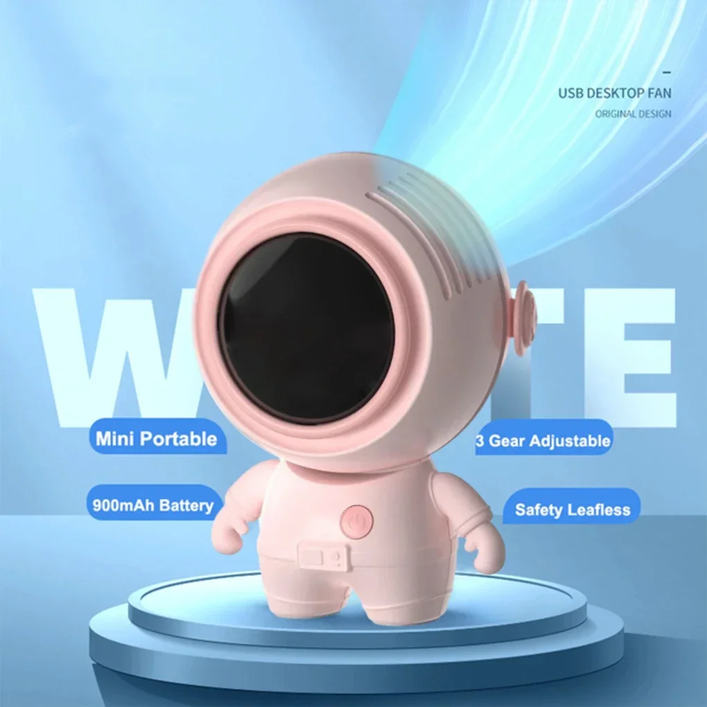 Портативный вентилятор космонавта тихий маленький USB 900 мАч перезаряжаемый мини-вентилятор для шеи студенческое общежитие офис уличный вентилятор