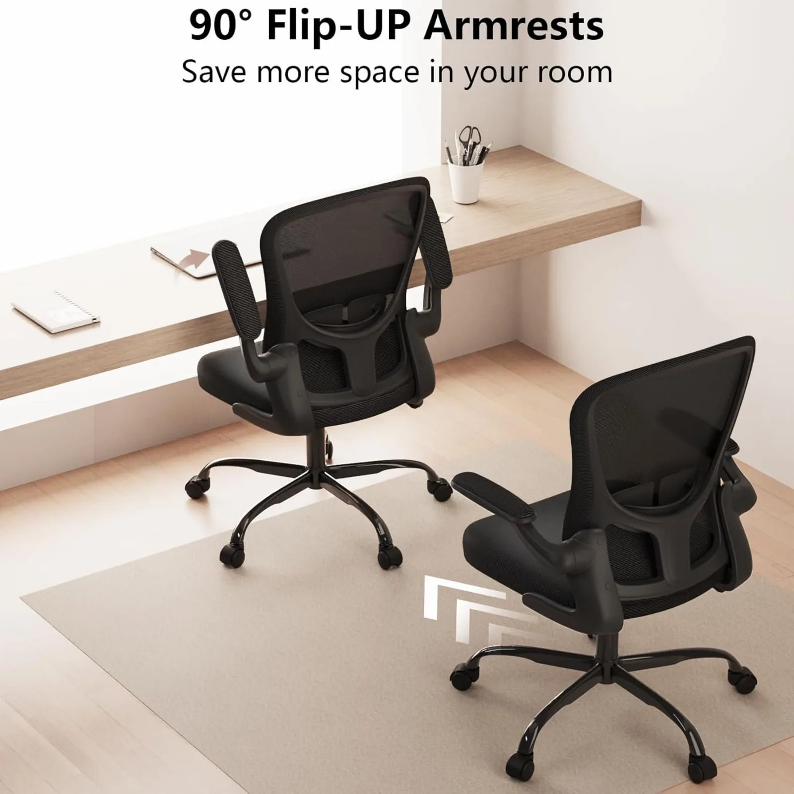 US Ergonomic Office Chair, Comfort Swivel Home Office Task Chair, Breathable Mesh Desk Chair, Lumbar Support Computer Chair