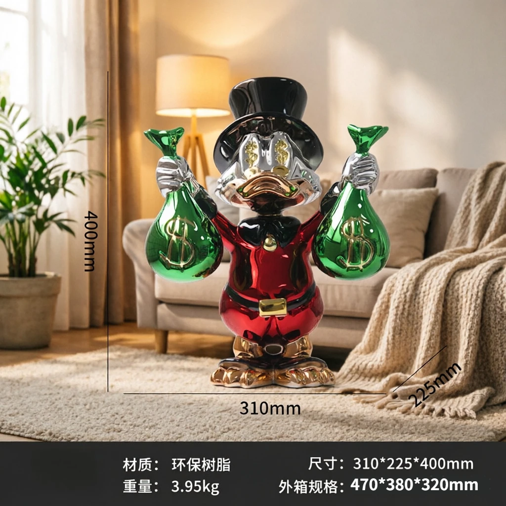 Sculptuur persoonlijkheid binnenhuis grote mond eend glasvezel creatieve decoratie ornament decoratie
