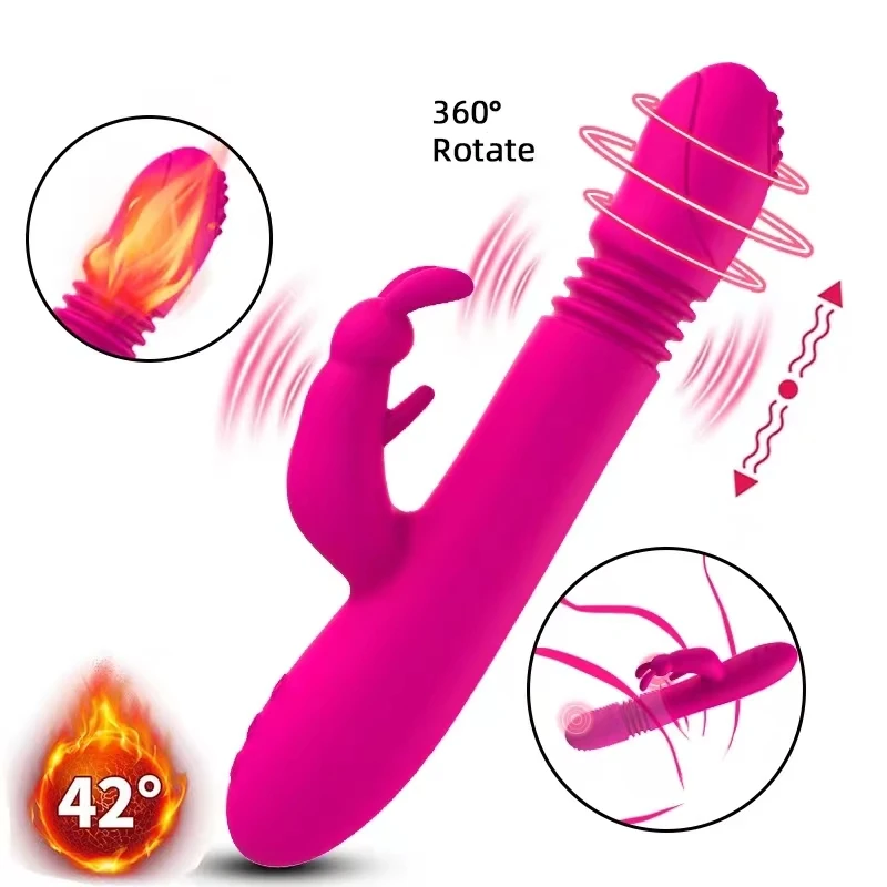 

Vibrating G Spot Big Vibrator With Telescopic 360° Rotating Dildo for woman Anal Vaginal Clitoris Stimulator Sex Toys Adult 18