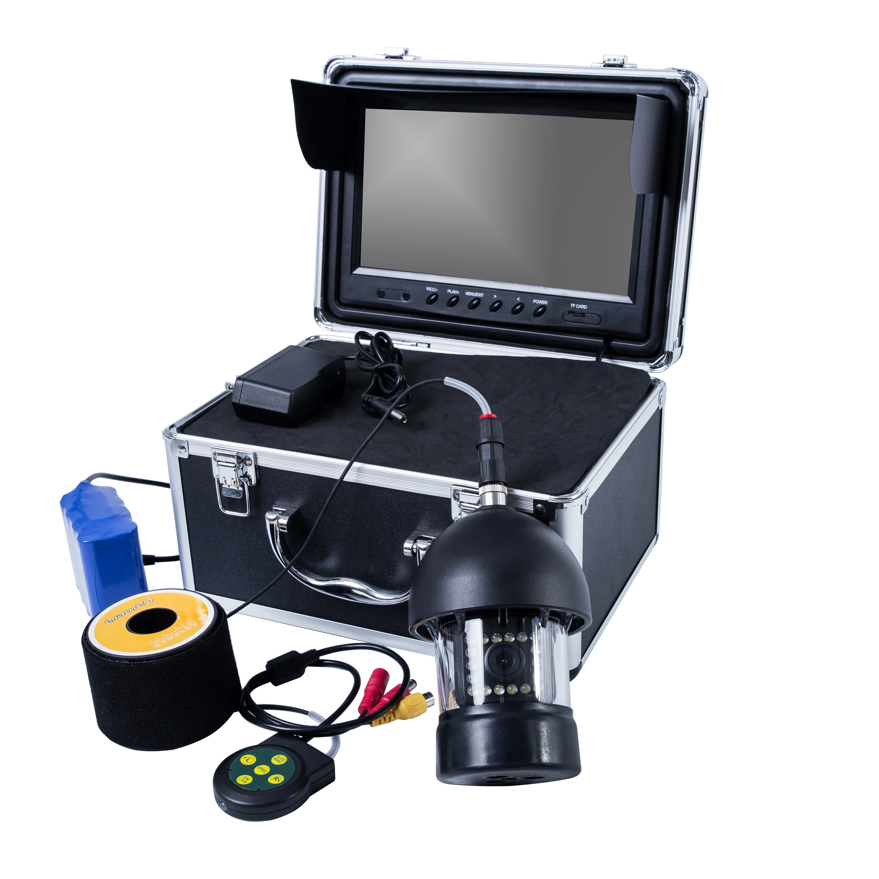 

7 Inch LCD Underwater Fish Finder 30m Cable DVR Video Camera 360 Degree Rotation Remote Control for Deep Sea Lake Boat Fishing