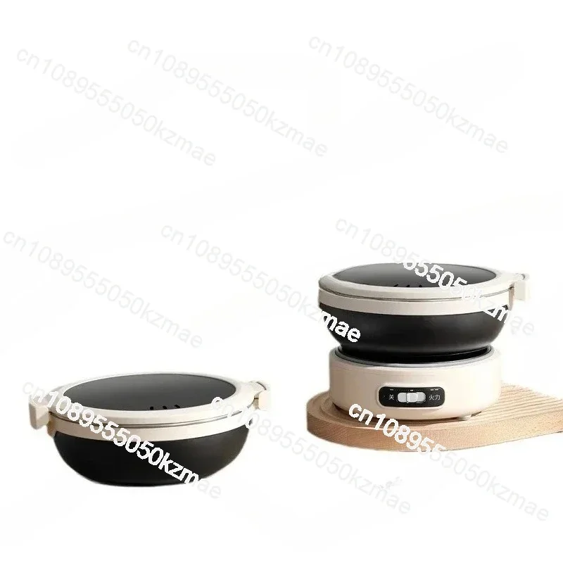 وعاء طبخ كهربائي سبليت محمول، طباخ متعدد 220 فولت للأرز، وعاء ساخن، الحساء، والخياطة، مثالي للمهاجع والسفر، والرياضة