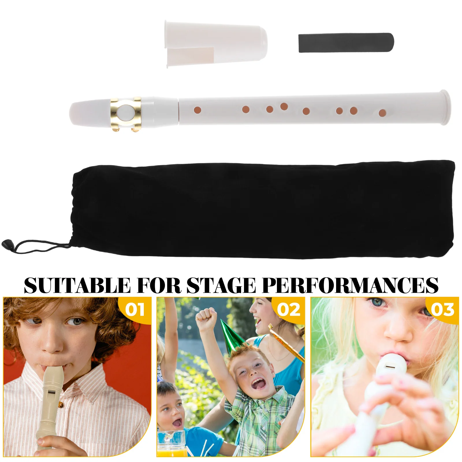 

1set Portable Saxophone High-Grade Abs Safe Kid Friendly Musical Interest and Intelligence Gift