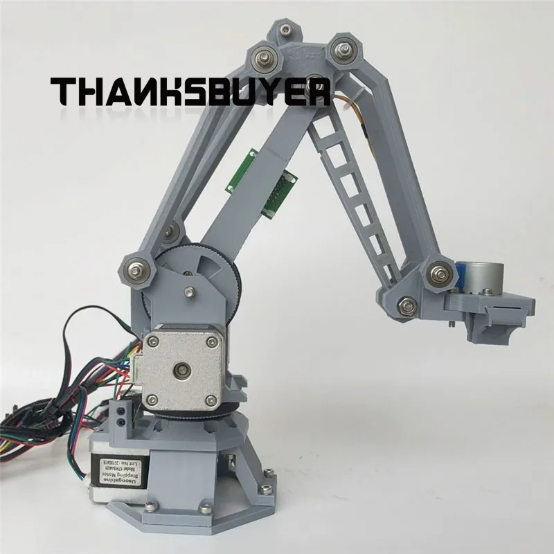 3D Printed 4-Axis Robot Arm Assembled Mechanical Arm of High Precision without Control System