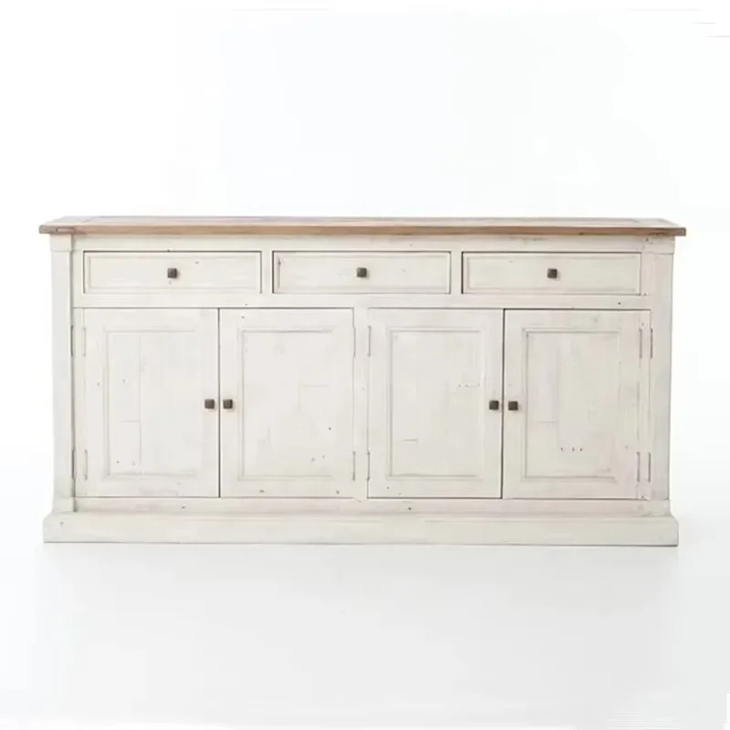 

Furniture, Modern 2 Colors Solid Oak 3 Drawers 4 Doors Living Room Console