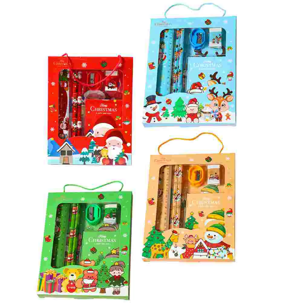 4 Sets Christmas Stationery Pens for Xmas Party Gifts Lovely Themed Office Supplies Sto Writing Pack Stationary