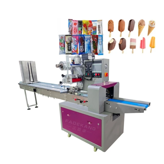 Low Price Automatic  Horizontal Form  Seal Flow Packing Machine Stick Ice Cream Ice Pop Popsicle Pack Machine