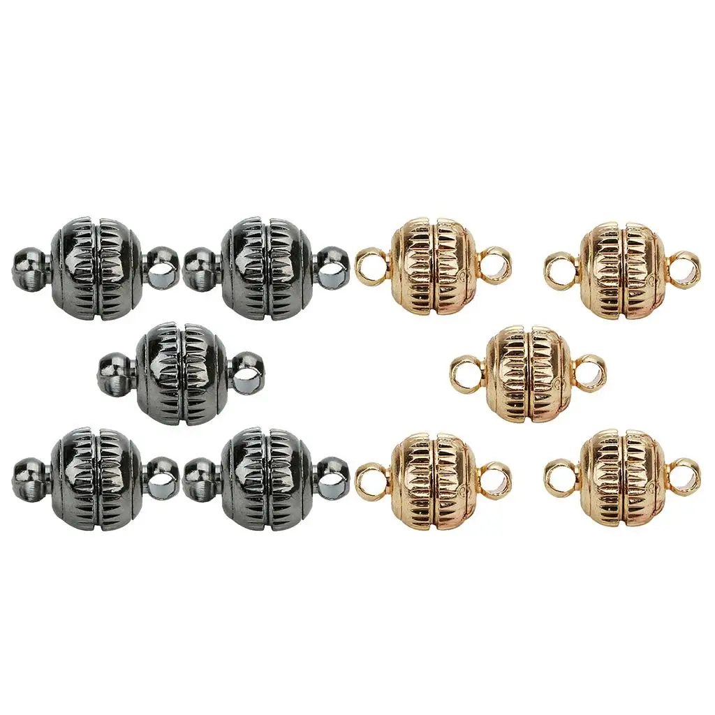 

5 Pcs 8mm Round Magnetic Clasps DIY Jewelry Making for Necklace Bracelet