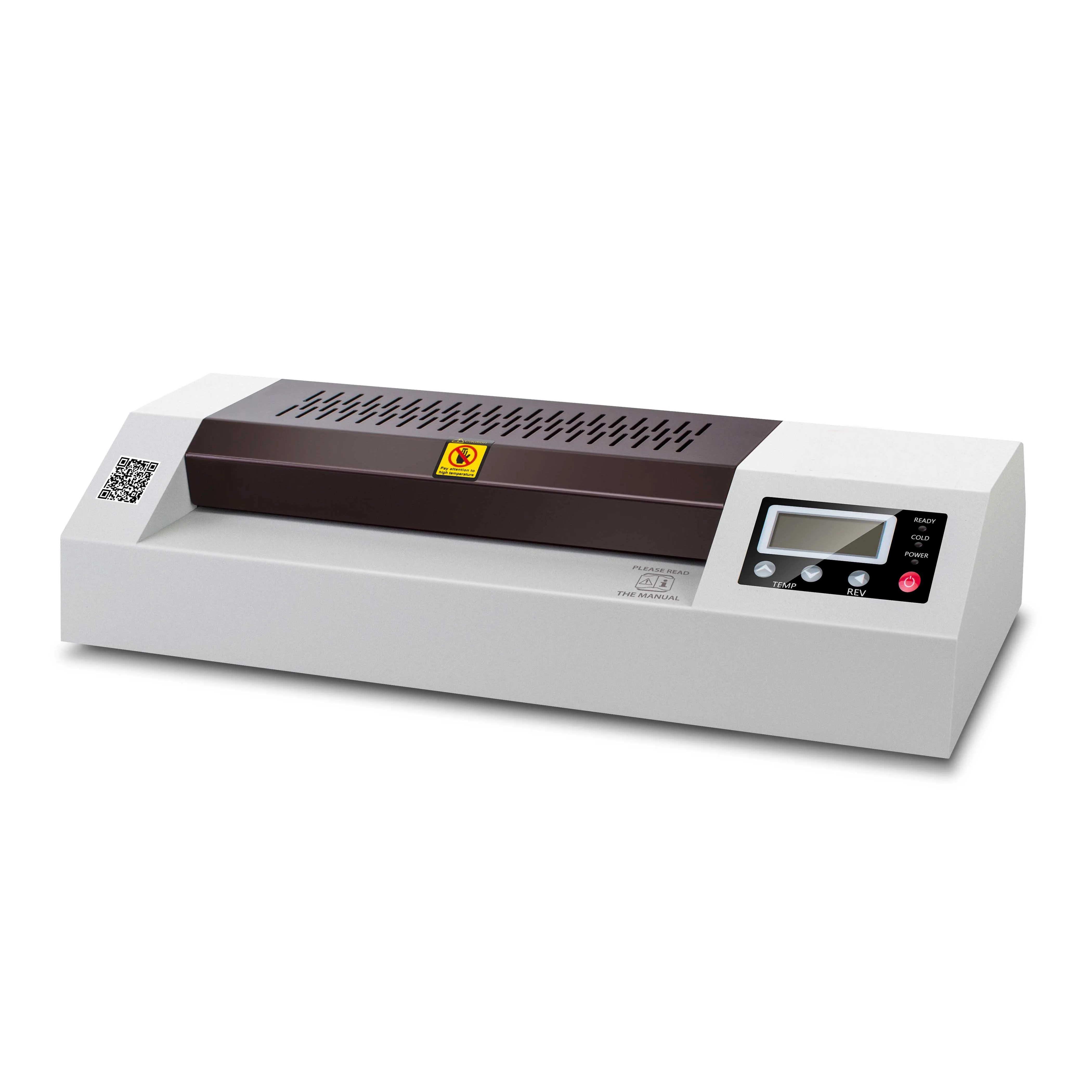 CY-260E Cold & Hot Pouch Laminator A3/A4 260MM Width LCD Display 600MM/Min Speed 1MM Thickness Laminating Machine