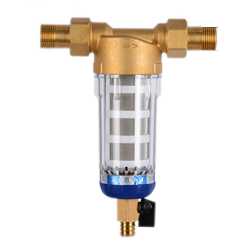 Pre Filter Purifier Whole House Spin Down Sediment Water Filter Central Prefilter System Backwash Stainless Steel Mesh